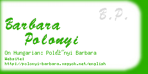 barbara polonyi business card